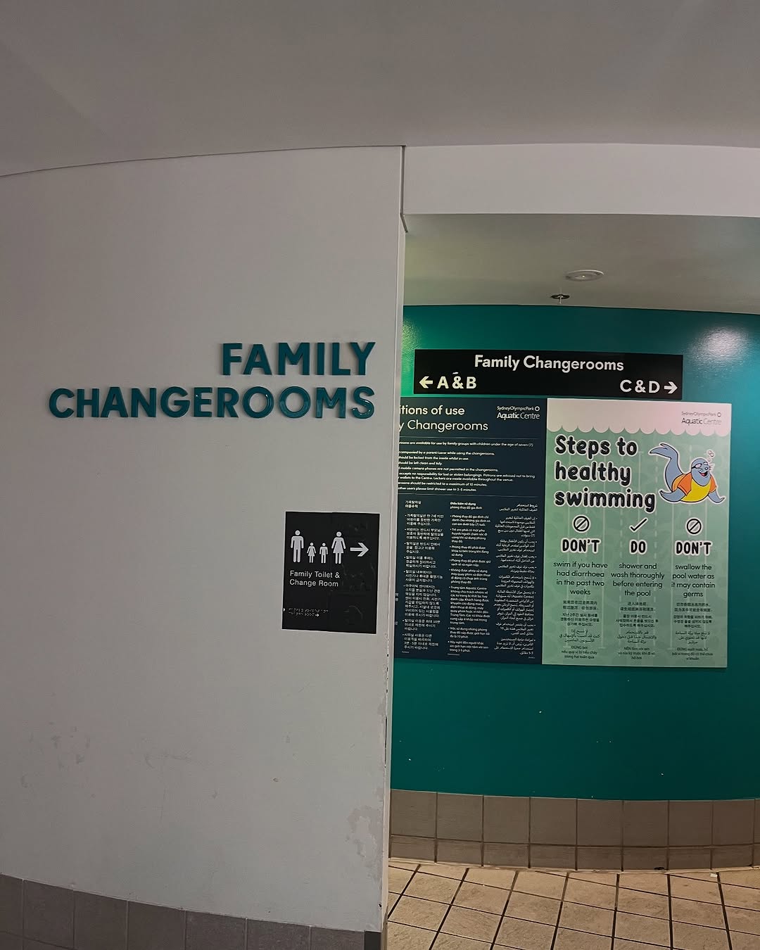 Sydney Olympic Park Aquatic Centre Change Room
